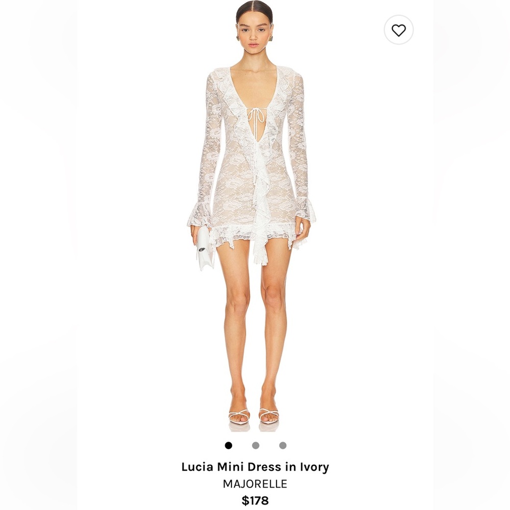 MAJORELLE Lucia Mini Dress in Ivory